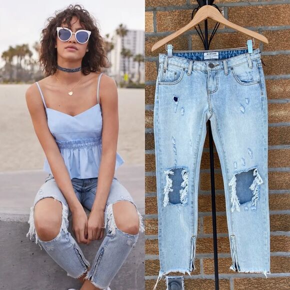 one teaspoon Freebirds Ripped Boyfriend jeans 26 - Picture 1 of 14